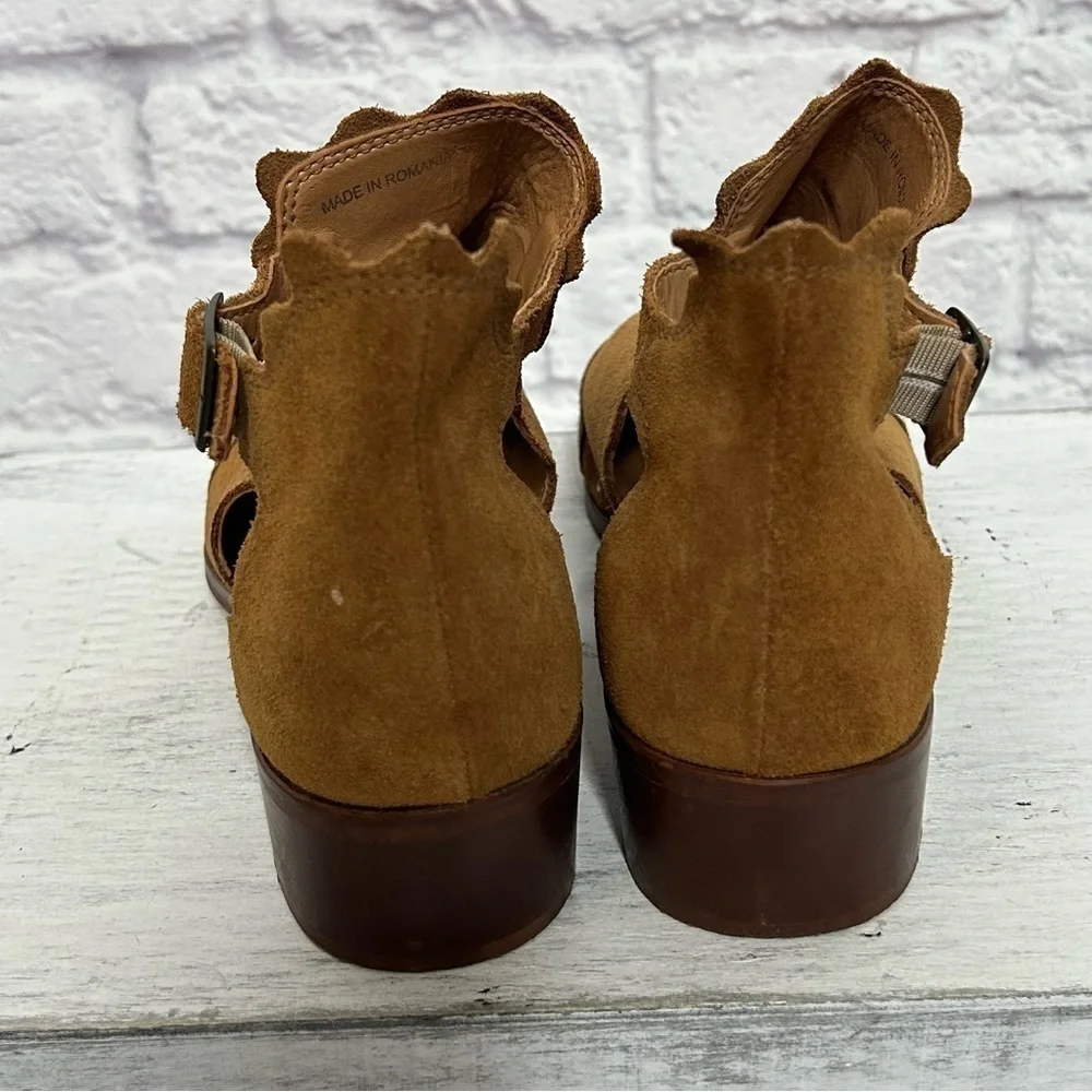 Klub Nico Suede Leather Beau Scalloped Booties